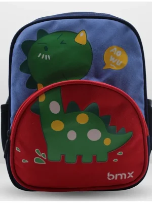 Rushabh Novelty School Bag 8021Dino Blue Height 11 InchesDino