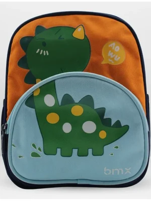 Rushabh Novelty School Bag 8021Dino Darl blue11 InchDino