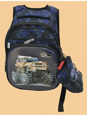 Rushabh Novelty School Bag 2021BlueHeight 15 InchesMonster Truck