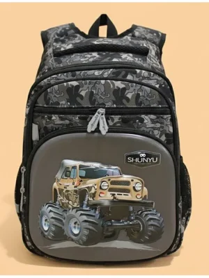 Rushabh Novelty School Bag 2021Black15 InchMonster Truck