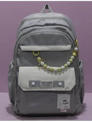 Rushabh Novelty Cute design backpack for school office and travel spacious compartments bags for boys and girls School Bag 8473Grey18 InchSylish Bag