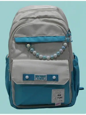 Rushabh Novelty Cute design backpack for school office and travel spacious compartments bags for boys and girls School Bag 8473Cream18 InchSylish Bag