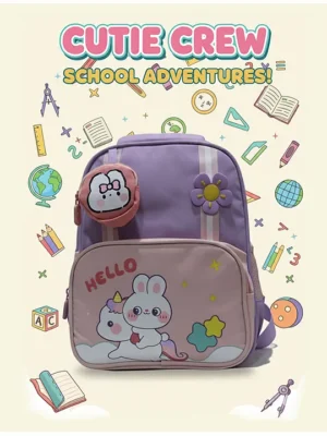 Rushabh Novelty School Bag 8027Purple12 InchHello