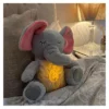 Breathing Stuffed Animal Soothe Snuggle Elephant Plush Rhythmic Breathing Sleep Companion for Kids Soft Musical Plush with Lights & Sensory Details Bedtime Soothing Toy Height 32 cm