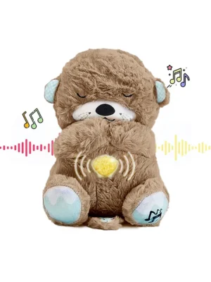 Breathing Teddy Bear Baby Plush Chocolate Height 30 cm