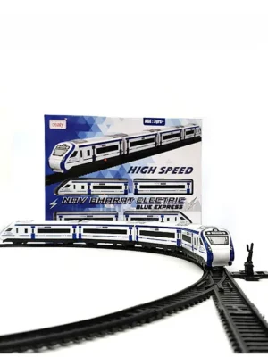 Centy Nav Bharat Express Toy Train Set with Track Charger Blue