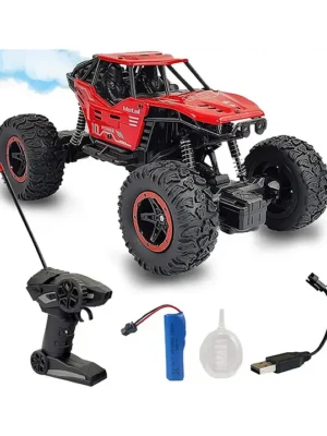 Niyamat NIYAMAT Remote Control Car for Kids with Mist Smoke Spray Function 2 WD Monster Truck Rock Crawler Climbing RC Toy Vehicle Car for Boys and Girls Red