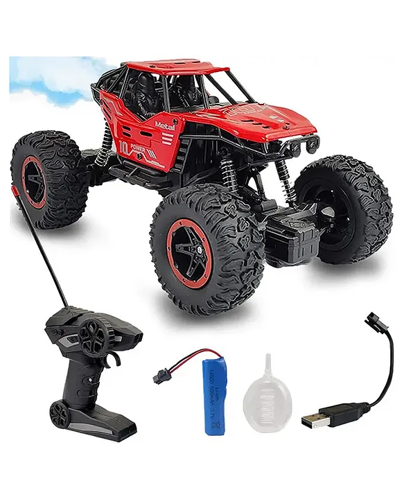 Niyamat NIYAMAT Remote Control Car for Kids with Mist Smoke Spray Function 2 WD Monster Truck Rock Crawler Climbing RC Toy Vehicle Car for Boys and Girls Red
