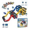 Elecart DIY Track Puzzle Set 58 PCS City Parking Lot Toy with LightUp Mini Car Creative STEM Construction Toy for Boys Educational Plastic Racing Playset for Kids Age 3+