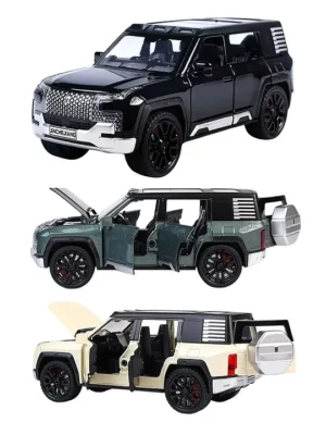 Magicwand 1:32 Scale DieCast Metal BYD SUV Metal CarPack of 1 Random Color with Openable Doors Pull Back Action Blinking Lights