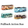 YAMAMA PullBack Urban Cruiser Mini Bus Toys for Kids Premium Colorful Mini Bus Toy Set for Kids Fun Entertainment Kids Toys Pack of 4 Multicolor