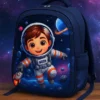SYGA Kids Backpack Cute Astronaut with Waterproof School Bag for 3 to 6 Years School Students (Royal Blue) Height 14 Inch