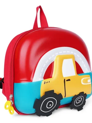 Kids On Board 3D CAR Backpack for Nursery & Early School 10 inches Red