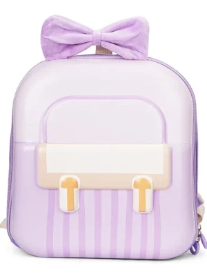 Kids On Board 3D BOW Accent Backpack for Nursery & Early School Height 10 Inches Lilac