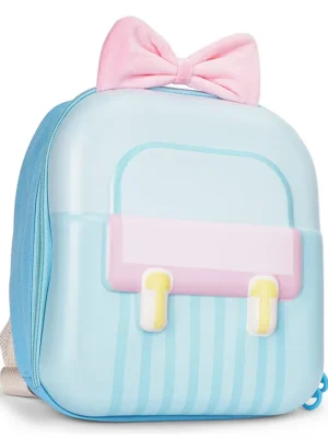Kids On Board 3D BOW Accent Backpack for Nursery & Early School Height 10 Inches Blue