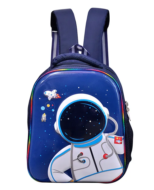 Happile kids Space Hard Top shell School Bags back pack Blue colorHeight 13.5 Inch