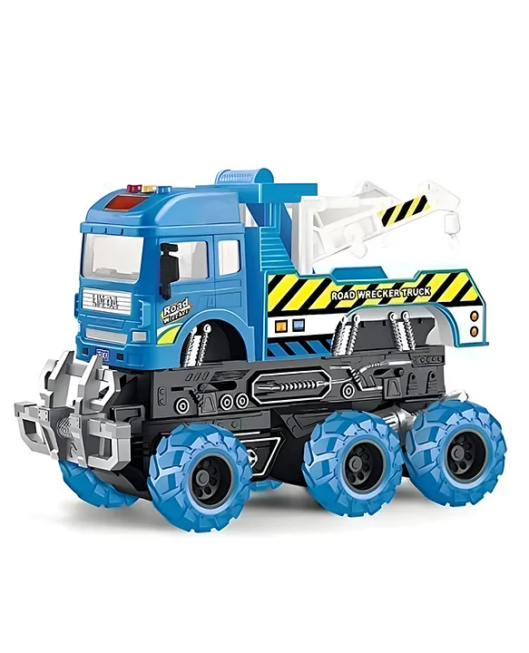 NEGOCIO Monster 6x6 Tow Truck Friction Powered Unbreakable Truck with Light and Sound PACK OF 1 COLOR MAY VARY
