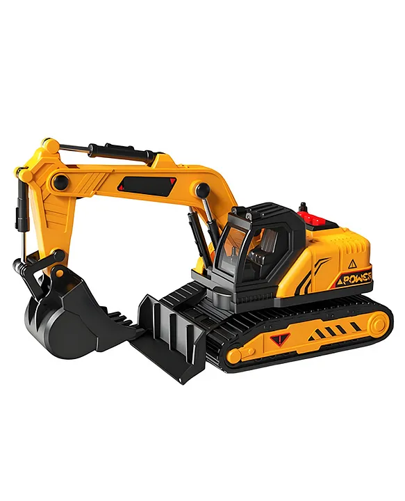 NEGOCIO Engineering Construction Vehicle 1:18 scale Classic Edition" Excavator toy with light & music for kids PACK OF 1 COLOR MAY VARY