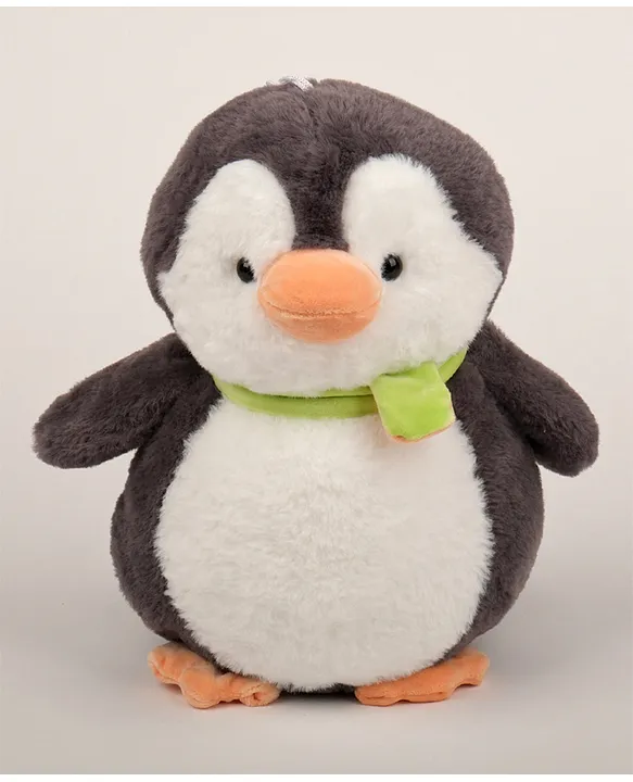 Dukiekooky Super Cute & Adorable Black Penguin with Green Scarf Plush Soft Toy Height 30 cm