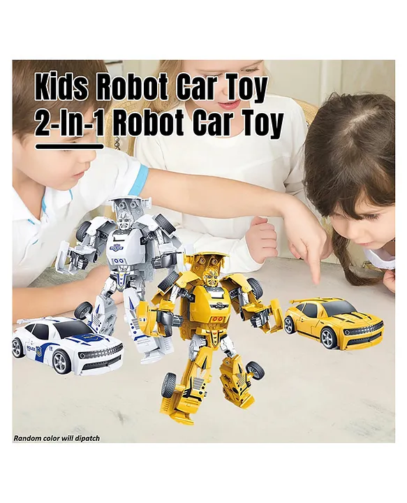 SANJARY Sanjary Transforming Robot Toys Transform Toys 2 in 1 Inertial Drive Transforming Design Action Figures toy for kids color design may vary