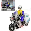 Lumo Brilliant Toys Battery Operated Musical Bump & Go Police Motorcycle Toy with 360° Rotation Music & Lights Stunt Feature Fun Play Interactive Action Toy for Kids Boys & Girls 3+