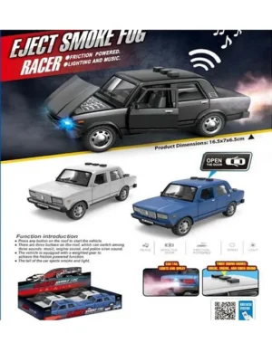 SANJARY Sanjary 1:24 LADA Alloy Car Model High Simulation Metal Toy Classic Car Vehicles Model Sound Light Collection Children Gift