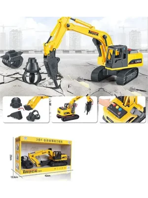 SANJARY Sanjary Drilling Truck Excavator Toy Engineering Construction Vehicle Model for Kids color design may vary