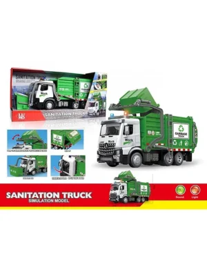 SANJARY Sanjary Garbage Truck Toys for Boys 12" Big Trash Truck with Lights and Sounds Friction Powered Waste Management Recycling Toy color design may vary