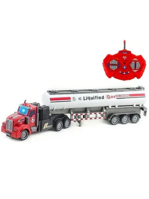 SANJARY Sanjary Remote Radio Control Toys for 1:48 Four Channels Drift off Road tank Trailer Engineering Car With Lights color design may vary