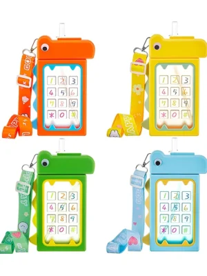 Dinosaur Theme Sipper 480ML Water Bottle for Kids Cute Water Bottle with Soft Silicone Sipper Drinking Bottle with Adjustable Shoulder Straps PACK OF 1 COLOR MAY VARY