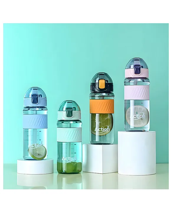 720ML Plastic Water Bottle with Straw Sports PC Bottle Child Adult Outdoor Portable Bottle with Lid for Water Drinking PACK OF 1 COLOR MAY VARY