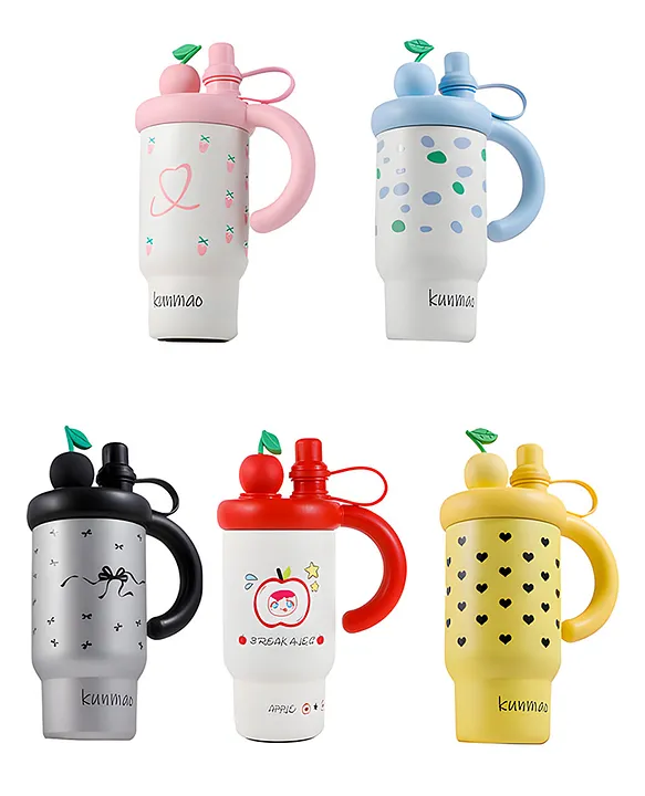 Cherry On Top Tumbler 850 ml Portable Cup Stainless Steel Cute GoodLooking Water Cup for Students Travel PACK OF 1 COLOR MAY VARY
