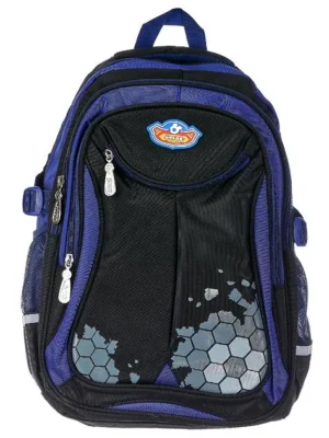 SMJM School Bag Navy & Black 17 Inches