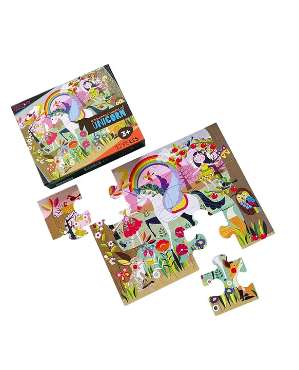 Playqid Enchanted World of Unicorn Puzzle 12 Pieces