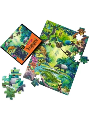 Playqid Rainforest Heart of Earth Glow in the Dark Floor Puzzle 72 Pieces