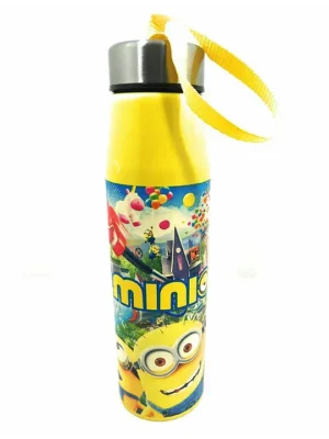Double Wall Insulated Stainless Steel Minions Print Yellow 500 ml