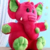 Elephant Soft Toy Pink Green Height 37 cm