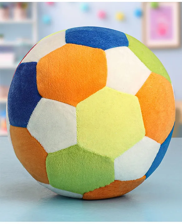 Soft Toy Multicolor Ball for KidsLightweight Plush Ball for Grasp Toss & PlayEnhances Sensory Motor & Cognitive DevelopmentSafe & Cuddly Gift for InfantsBIS CertifiedHeight18 cm