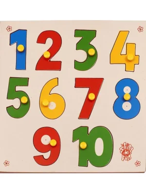 Numerical Shape Wooden Tray 1 10