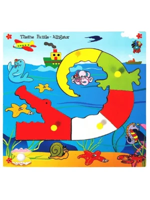 Theme Wooden Puzzle Standard Alligator