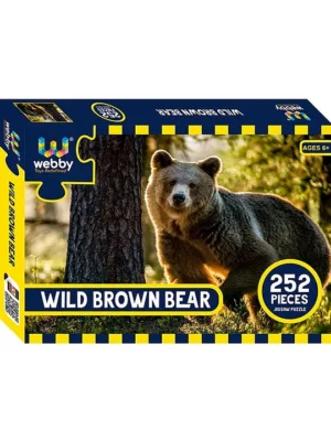 Wild Brown Bear Jigsaw Puzzle Multicolor 252 Pieces