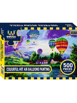 Colourful Hot Air Balloons Painting Jigsaw Puzzle 500 pieces