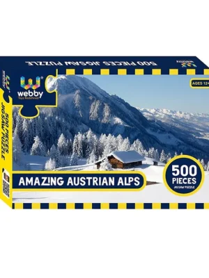 Austrian Alps Jigsaw Puzzle White Blue 500 pieces