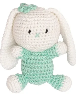 Happy Threads Amigurumi Crochet Soft Toy Jumpy Bunny Green Height 7.62 cm