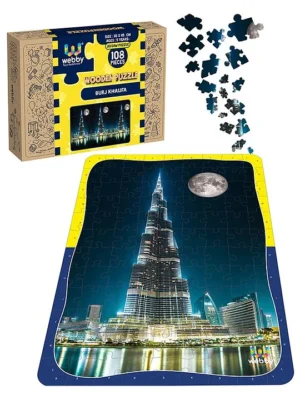 Burj Khalifa Wooden Jigsaw Puzzle Multicolor 108 Pieces