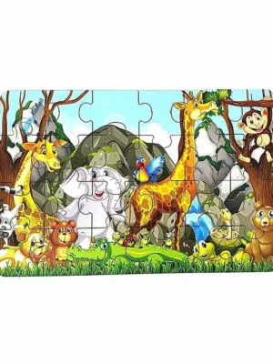 Jungle Theme Wild Animal Jigsaw Puzzle 24 Pieces