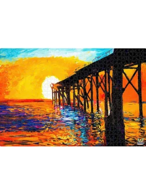 Sunset Over The Bridge Wooden Jigsaw Puzzle 1000 Pieces