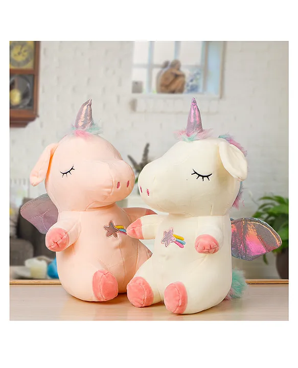 Plush Unicorn Stuffed Toy with Wings Soft and Cuddly Magical Unicorn Doll for Kids Perfect Gift for Birthdays Valentine and Special Occasions(35cm)