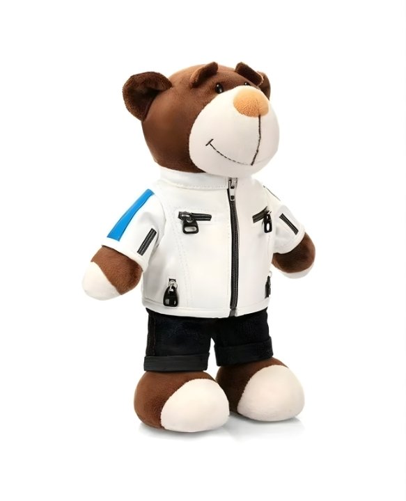 Premium 30cm Motorcycle Cute Teddy Bear Plush Toys Stuffed Bear with Jacket Clothes Plush Dolls Soft Pillow Kids Boys Girls Unisex Gift For Riders 2