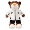 Premium 30cm Motorcycle Cute Teddy Bear Plush Toys Stuffed Bear with Jacket Clothes Plush Dolls Soft Pillow Kids Boys Girls Unisex Gift For Riders - White